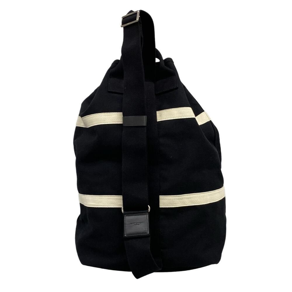 Saint Laurent PARIS Rive Gauche Sling Bag Backpack 734682 Black Gold Cream - Picture 3 of 15